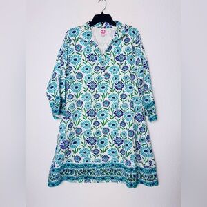 Victoria Dunn Cotton Floral Dress Size XL Petunia Lined